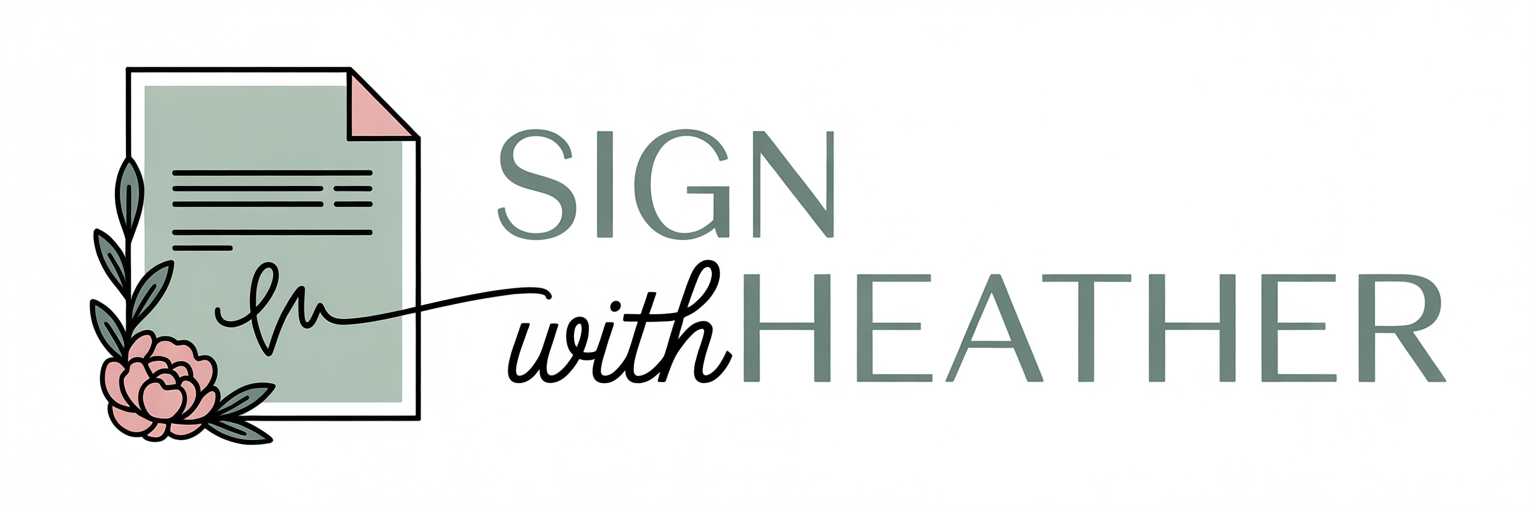 Sign with Heather Logo